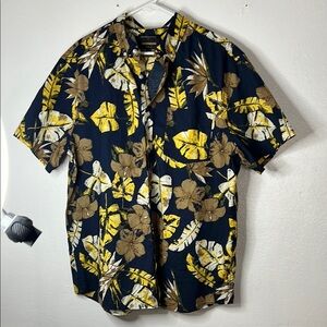 Banana republic Floral Print Men's slim fit  Shirt Sz XL